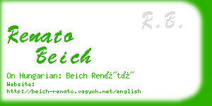 renato beich business card